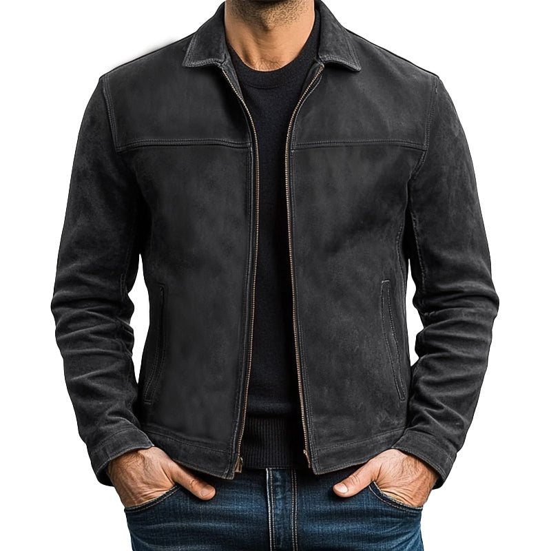 Men's Zipper Leather Jacket