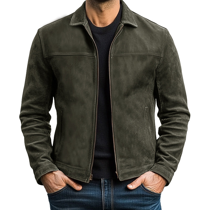 Men's Zipper Leather Jacket