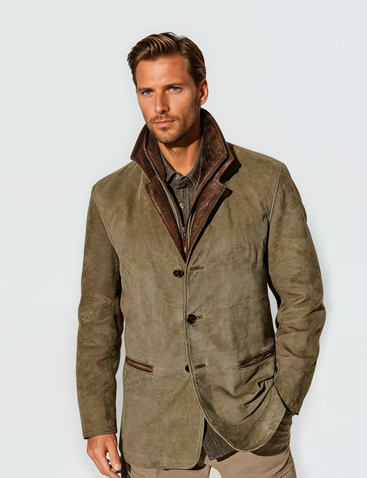 Men's Autumn Vintage Buckskin Jacket