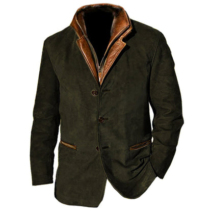 Men's Autumn Vintage Buckskin Jacket